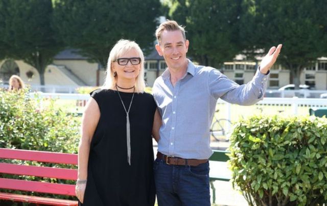 Director-general Dee Forbes with Ryan Tubridy. 