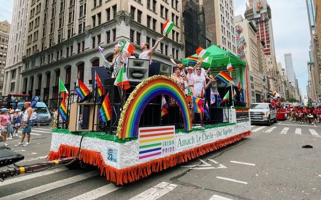 June 25, 2023: The Ireland float in New York City’s annual Pride pride on 5th Avenue.