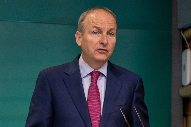 June 27, 2023: Tanaiste and Fianna Fáil Minister for Foreign Affairs, Micheál Martin, speaking at the end of Day Four of the Consultative Forum on International Policy, in Dublin Castle.