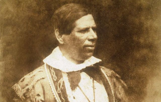Chief Kahkewaquonaby in 1845.