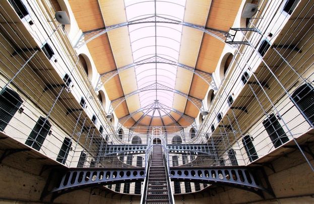 The inside of Kilmainham Gaol. 