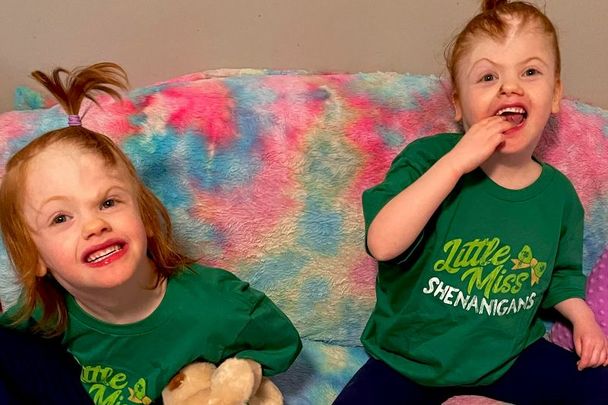Abby and Erin Delaney get in the spirit for St. Patrick\'s Day.