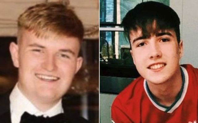 Irish students Max Wall (right) and Andrew O\'Donnell (left) died on the Greek island of Ios last week. 