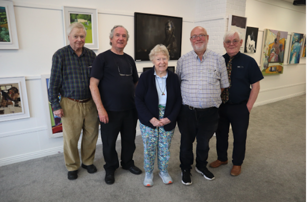 John Behan, Pádraic Rainey, Dr Catherine Shannon, Dr Gerard Moran, Tom Kenny, Kenny Art Gallery. 