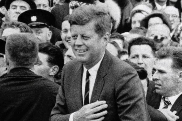 President John F. Kennedy in the crowd in Cork during his visit to Ireland.