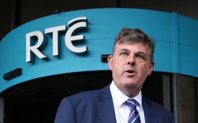 July 10, 2023: RTÉ Director General Kevin Bakhurst talking to the media as he announces a new Interim Leadership team at RTÉ Headquarters in Dublin.