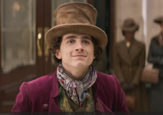 Timothée Chalamet in the title role of “Wonka”