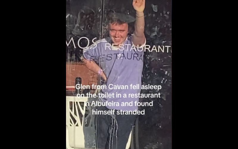 WATCH: 'Glen from Cavan' accidentally sleeps in restaurant on vacation in Portugal
