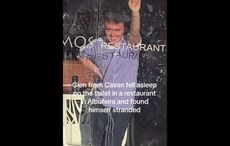 WATCH: 'Glen from Cavan' accidentally sleeps in restaurant on vacation in Portugal