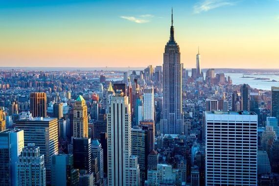 New York City skyline.