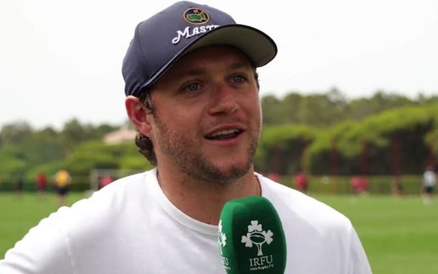 Niall Horan chats with Irish Rugby in Portugal.