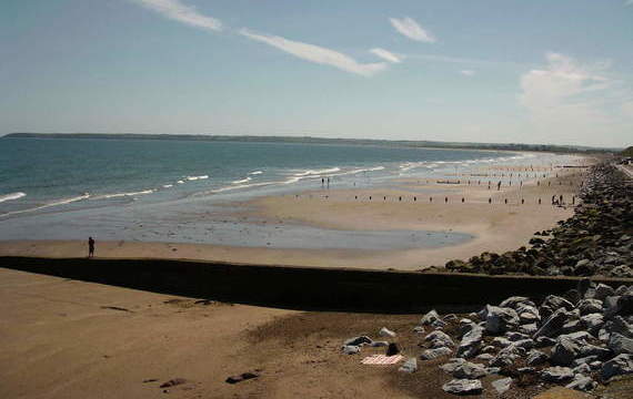 A beach in Youghal, County Cork. 