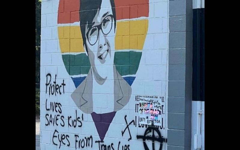 Lyra McKee mural vandalized with Nazi swastika in Florida