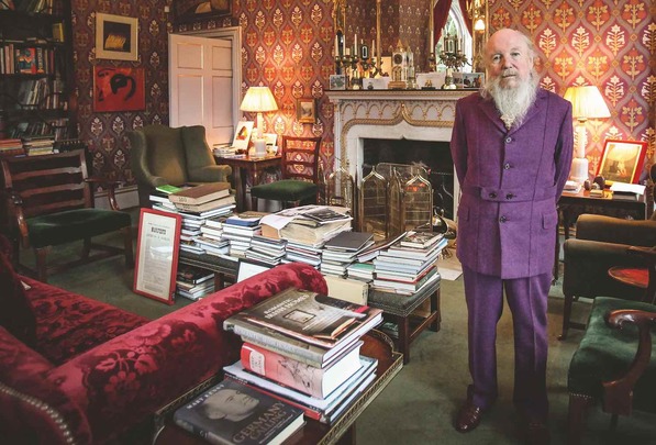 Garech Browne photographed in his living room at his home, Luggala Estate, in County Wicklow.