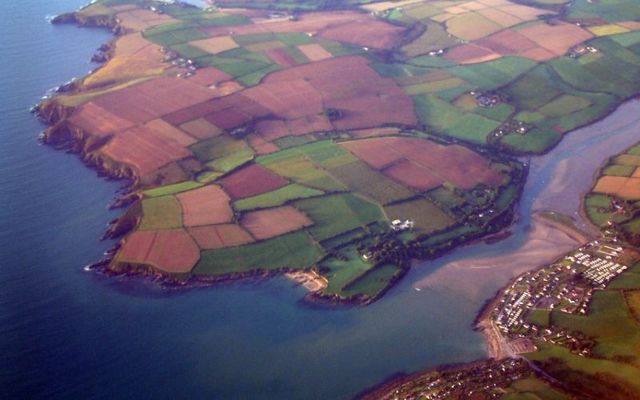 An aerial view of Fountainstown Beach, Co Cork.