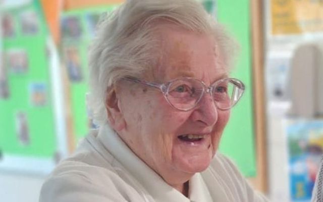 Máirín Hughes dancing during Friendship Week in August 2023 at Maryfield Nursing Home.