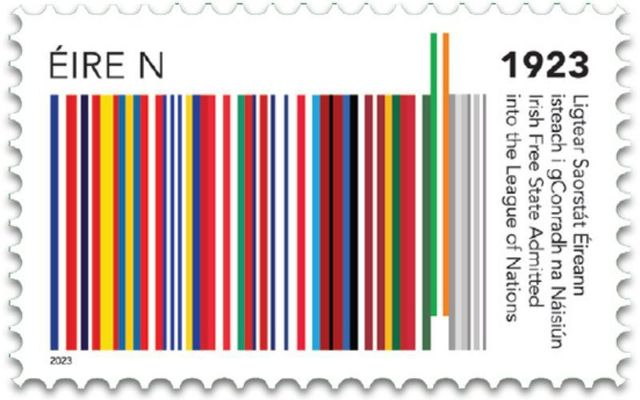 A new An Post stamp marks the centenary of the admittance of the Irish Free State into the League of Nations.\n