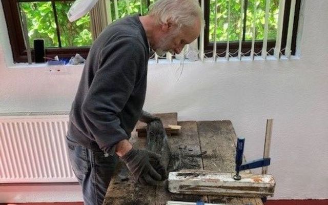 Kieran Tuohy at work in his studio