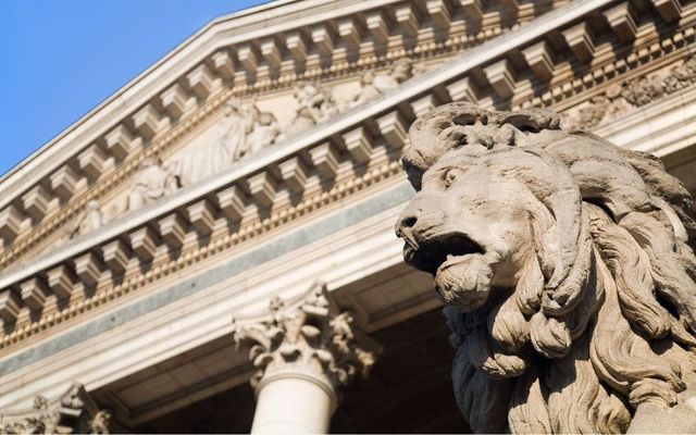 Exterior of the Brussels Stock Exchange building in Belgium.