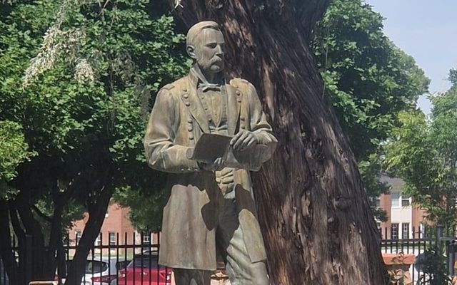 A statue of P Edward Connor at the Fort Douglas Military Museum. 