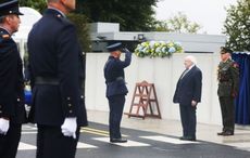 Michael D. Higgins lays wreath at refurbished Garda memorial in Dublin