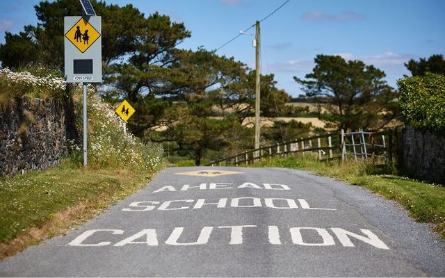 A school zone in Ireland.