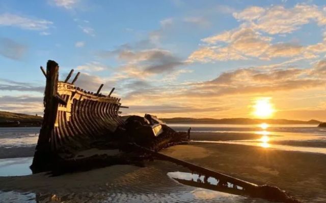 The Bád Eddie shipwreck in County Donegal. 