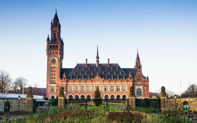 Netherlands, The Hague, Vredespaleis, Peace Palace, seat of the UN International Court of Justice.