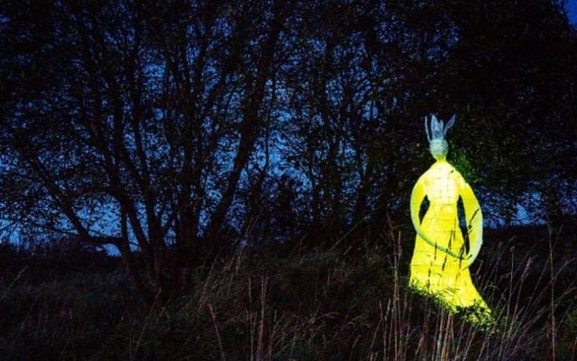 A human-like lantern at the Silvia Lumina art installation. 