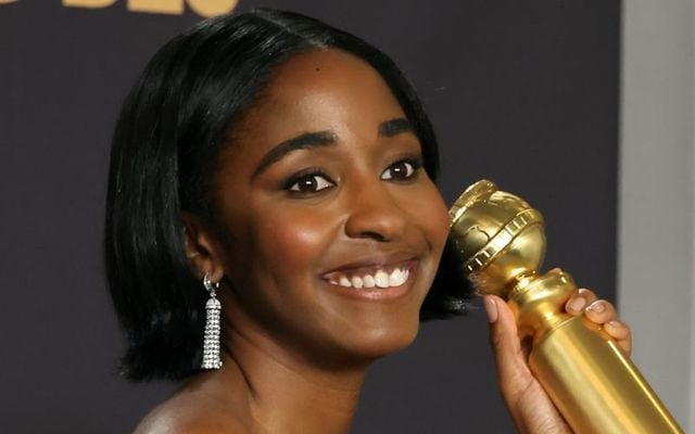 January 7, 2024: Ayo Edebiri, winner of the Best Performance by a Female Actor in a Television Series – Musical or Comedy award for “The Bear,\" poses in the press room during the 81st Annual Golden Globe Awards at The Beverly Hilton in Beverly Hills, California. 