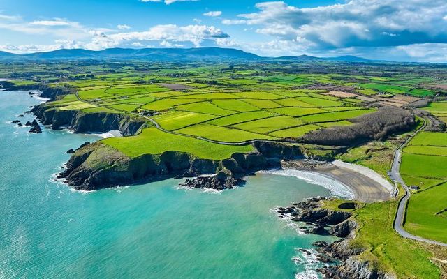 Kilmurrin Bay along the Copper Coast in Co Waterford, Ireland.