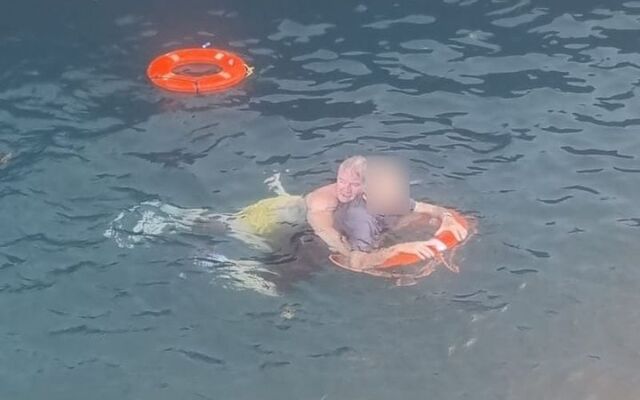 Irish firefighter and paramedic Rory Foy sprung to action to rescue a person who fell overboard.
