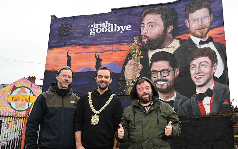 Belfast mural celebrates Oscar-winning short 'An Irish Goodbye'