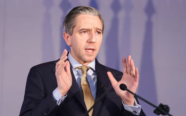 October 24, 2024: Taoiseach Simon Harris speaking at the US-Ireland Economic Summit.