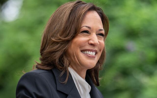 July 22, 2024: US Vice President Kamala Harris speaks at a White House NCAA Sports Day event on the South Lawn of the White House.