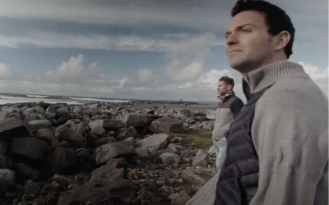 Ryan Kelly (foreground) and Neil Byrne at the Cliffs of Moher, Co Clare
