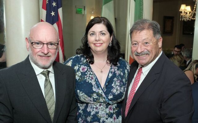 American Irish Historical Society Gala 2024: Astronaut Captain Scott Kelly, Executive Director of the AIHS, Dr Elizabeth Stack and Vice Chair Tom Higgins.