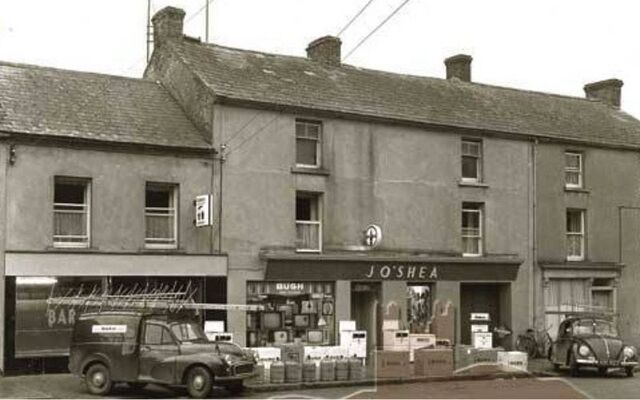 Jack O\'Shea\'s bar and TV shop on Main Street in Fethard, Co Tipperary.