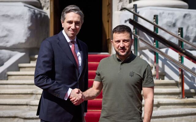 September 4, 2024: Taoiseach Simon Harris with President Volodymyr Zelenskyy in Kyiv, Ukraine.