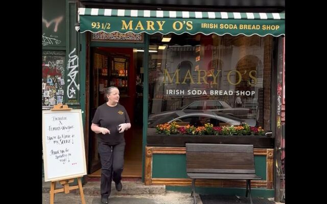 Mary O\'Halloran at her newly-opened Mary O\'s Irish Soda Bread Shop in New York City.