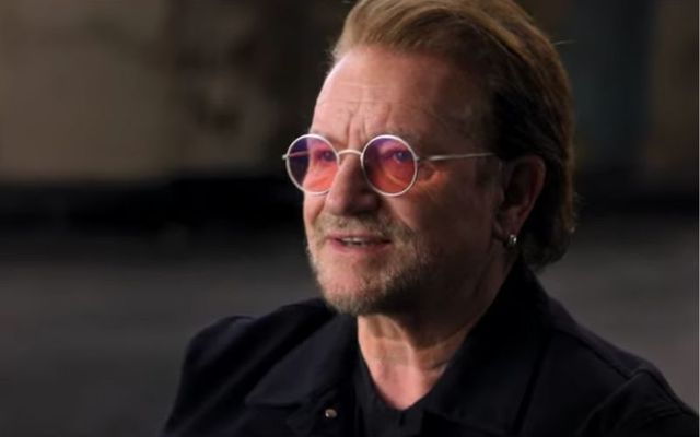Bono in the trailer for \"Kiss the Future.\"