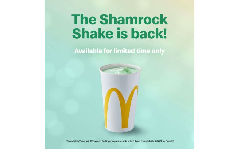 Tis the season! Shamrock Shakes are back at McDonald’s ahead of St. Patrick’s Day