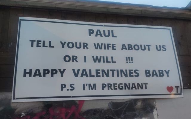The Dublin poster likely making at least one Paul nervous this Valentine\'s Day.