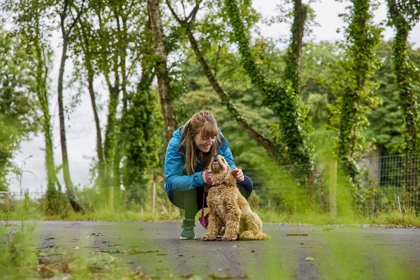 Walking the dog along Cork Greenway, in County Cork.