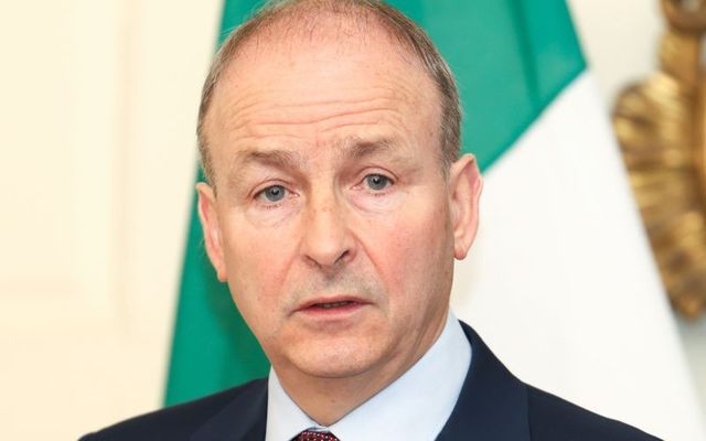 February 15, 2024: Micheál Martin addressing media at a press conference in Iveagh House