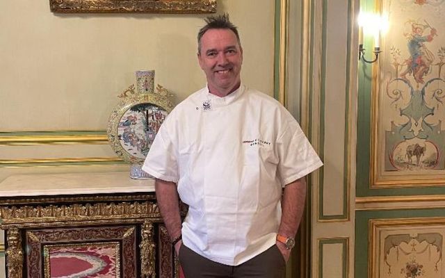 Kevin Dundon, celebrity chef at Dunbrody Country House Hotel, in the Irish Embassy for the press launch of Ireland Week 2024.