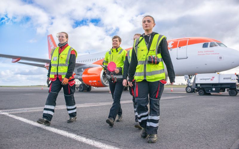 Belfast photoshoot highlights women in aviation for International Women's Day