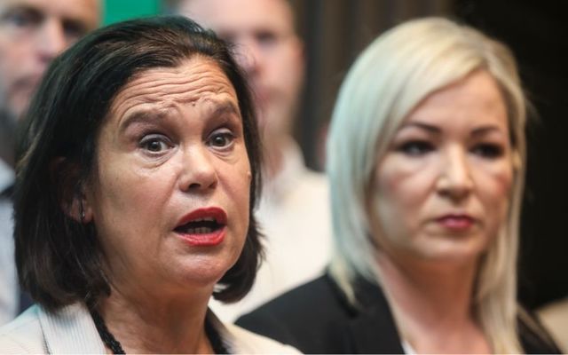 September 15, 2023: Mary Lou McDonald and Michelle O\'Neill at the Sinn Féin Think-In in Dublin.