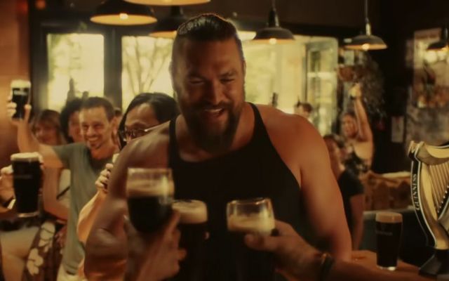 Jason Momoa in the new Guinness advert for the \"Lovely Day\" year-long campaign.