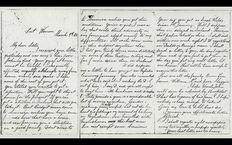 University of Galway launched digital database of Irish American emigrant letters